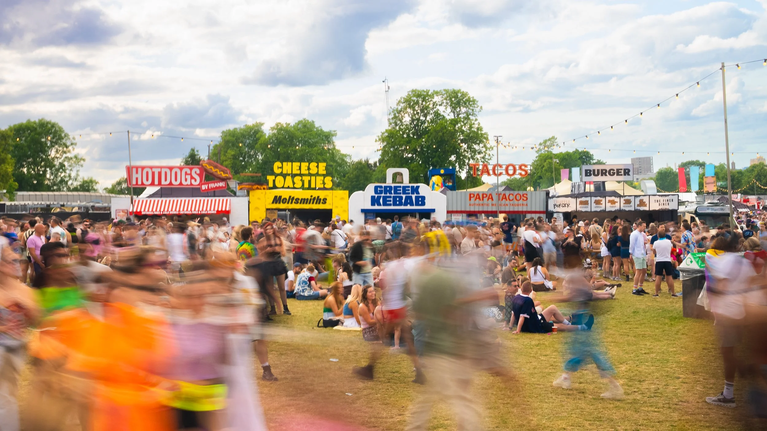 Photo of EAT DOME food units at a festival