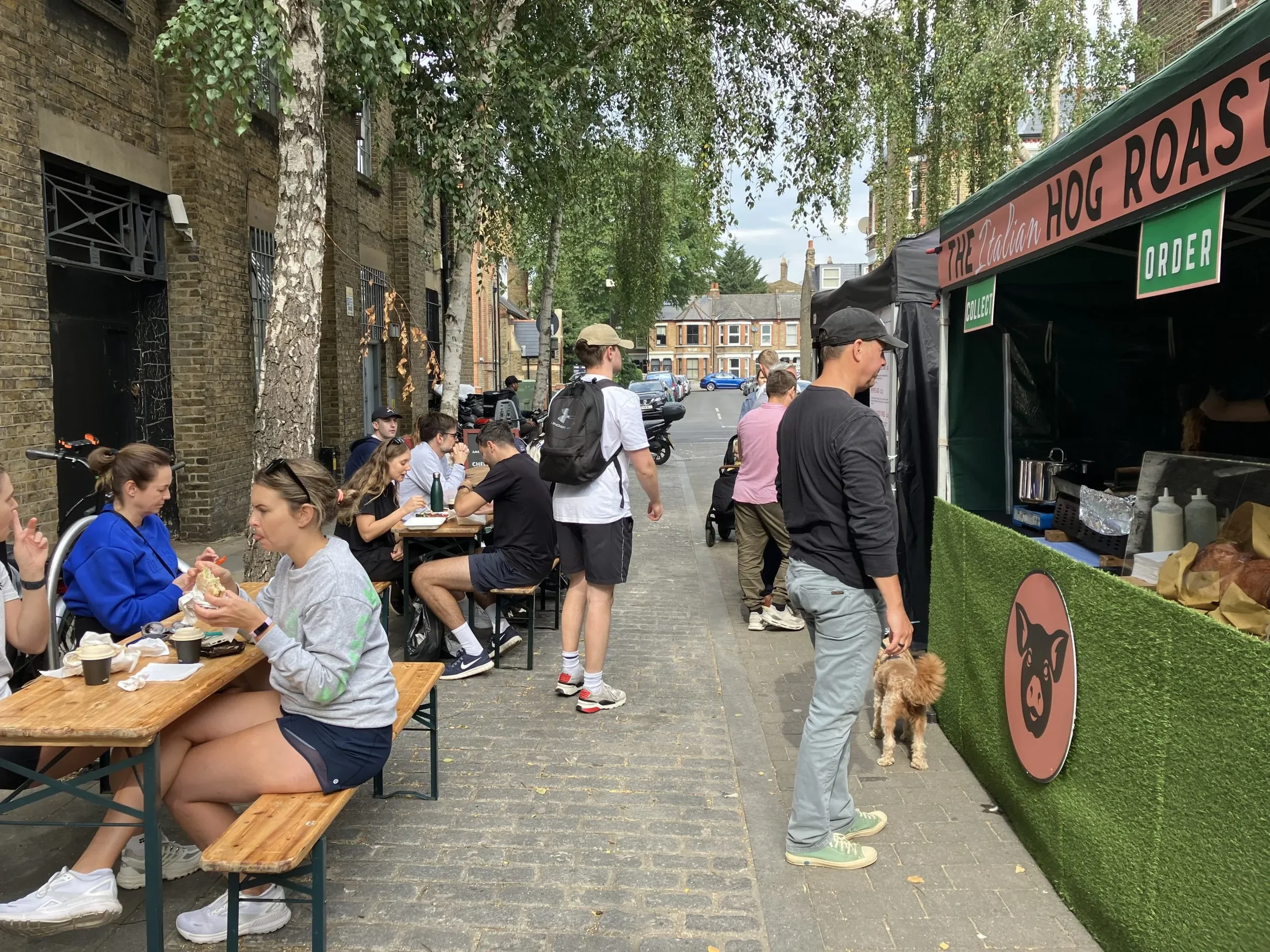 Hog Roast trader at Venn Street Market