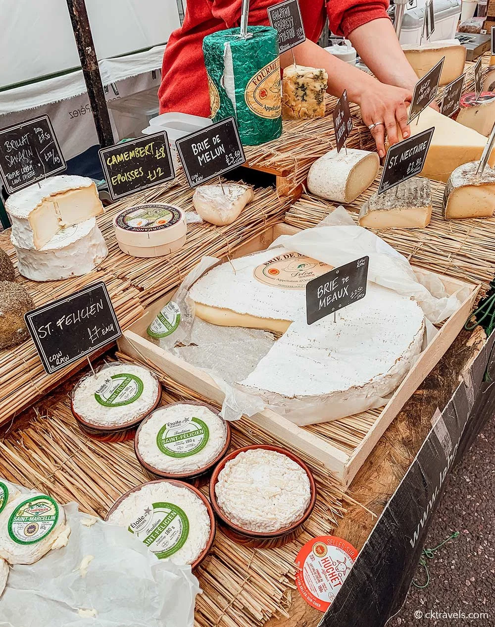 Photo of cheese stall at Broadway Market
