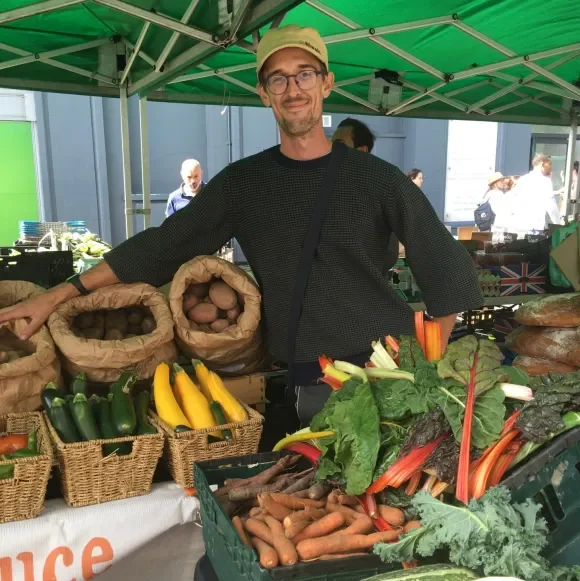 Fruit & Veg market trader at Venn Street Market