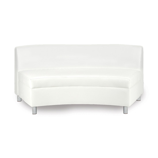 White Curved Couch