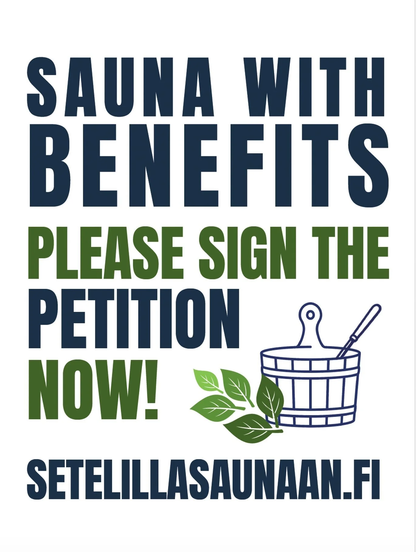 Sauna is an essential part of Finnish culture, well-being, and way of life. It is time our employer-provided exercise and culture benefits reflected that.

Sign the citizens&rsquo; initiative and help make sauna and winter swimming services eligible 