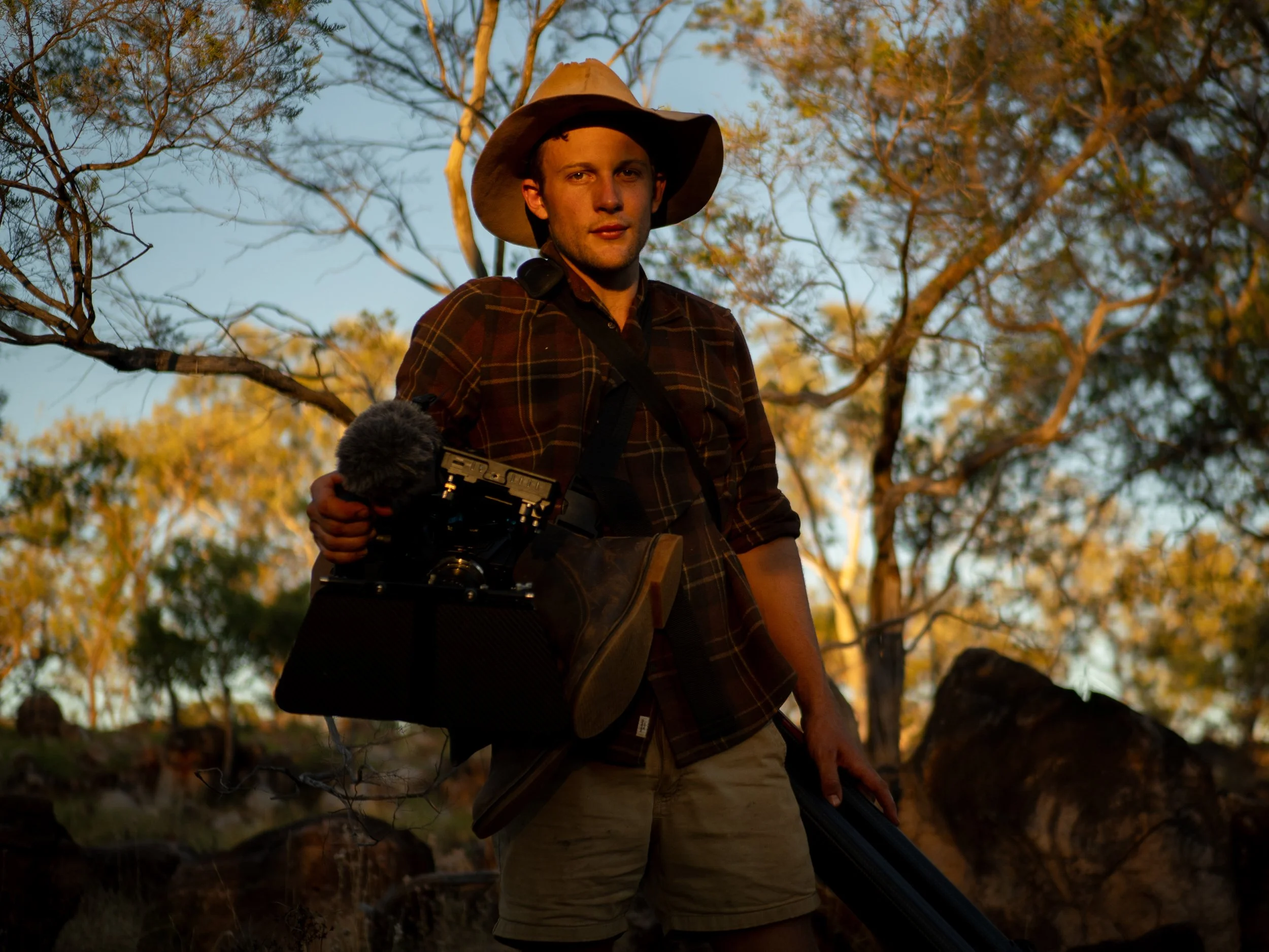 Portrait of Cinematographer Harry Jak on the Set of Ornmol