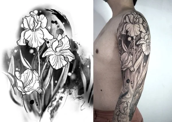 Tattoo-Design vs. fertiges Tattoo