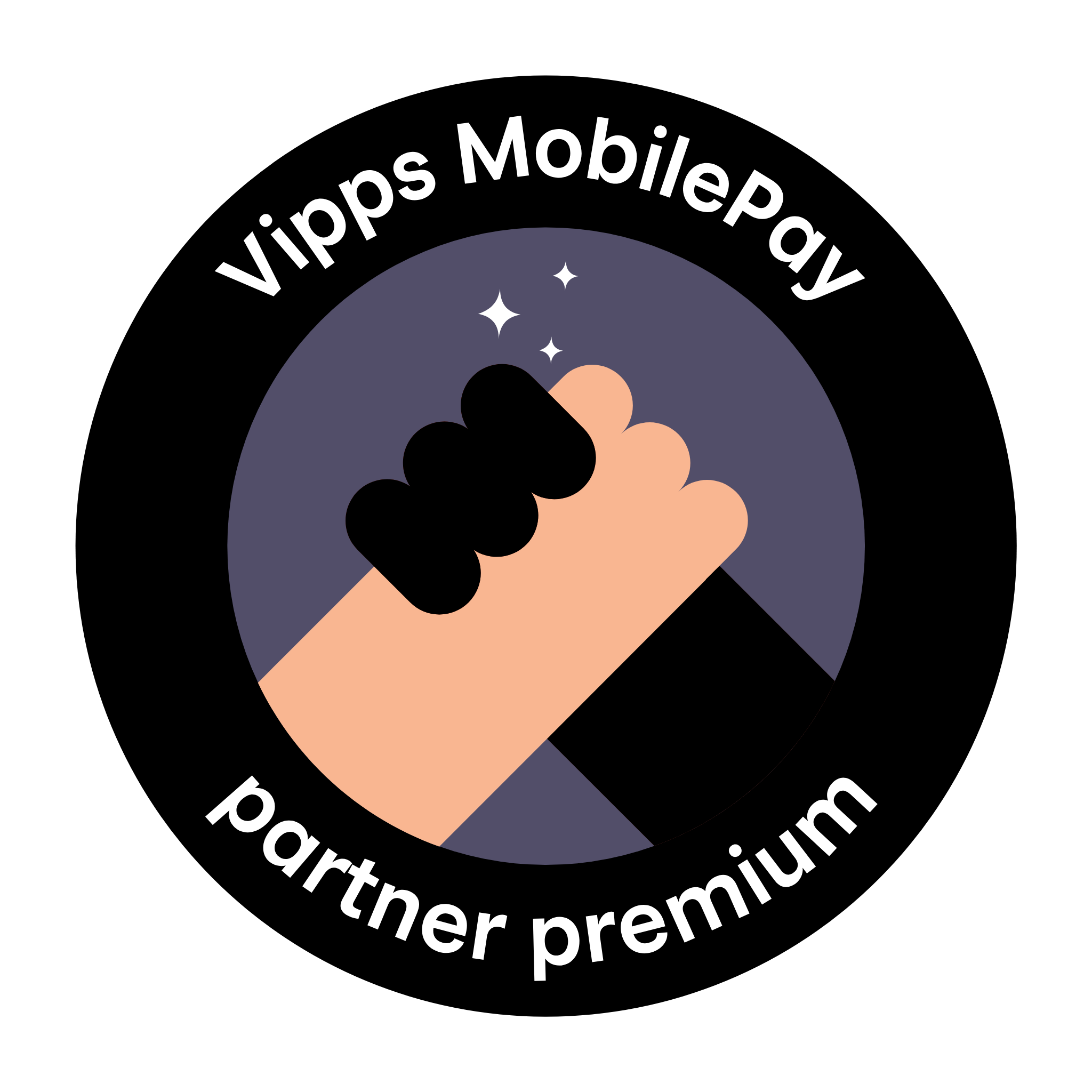En grafikk med teksten 'Vipps MobiLePay' og hånd som holder en punktliste med teksten 'posisjonerer premien'