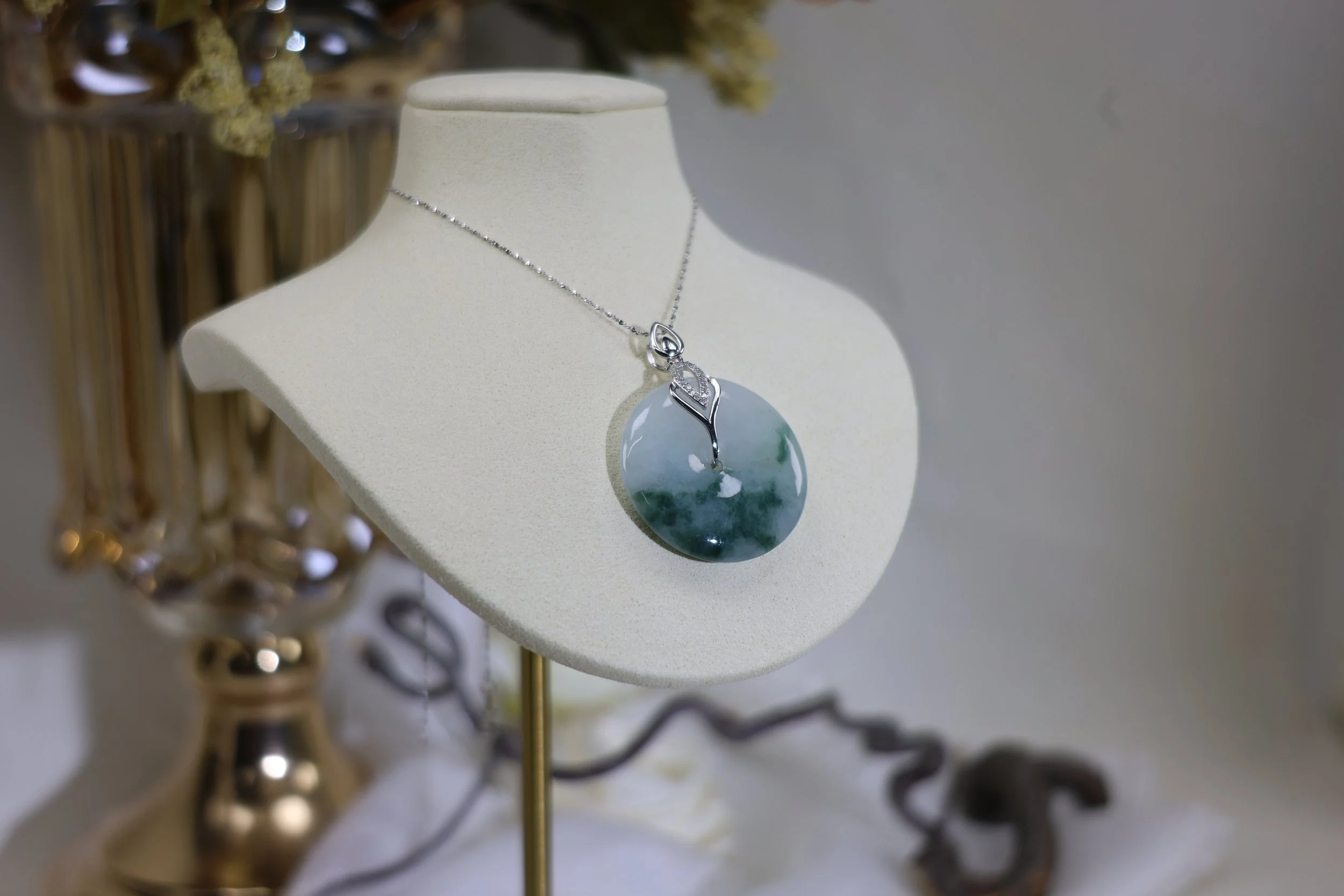 Ocean - 平安扣 Jadeite Necklace