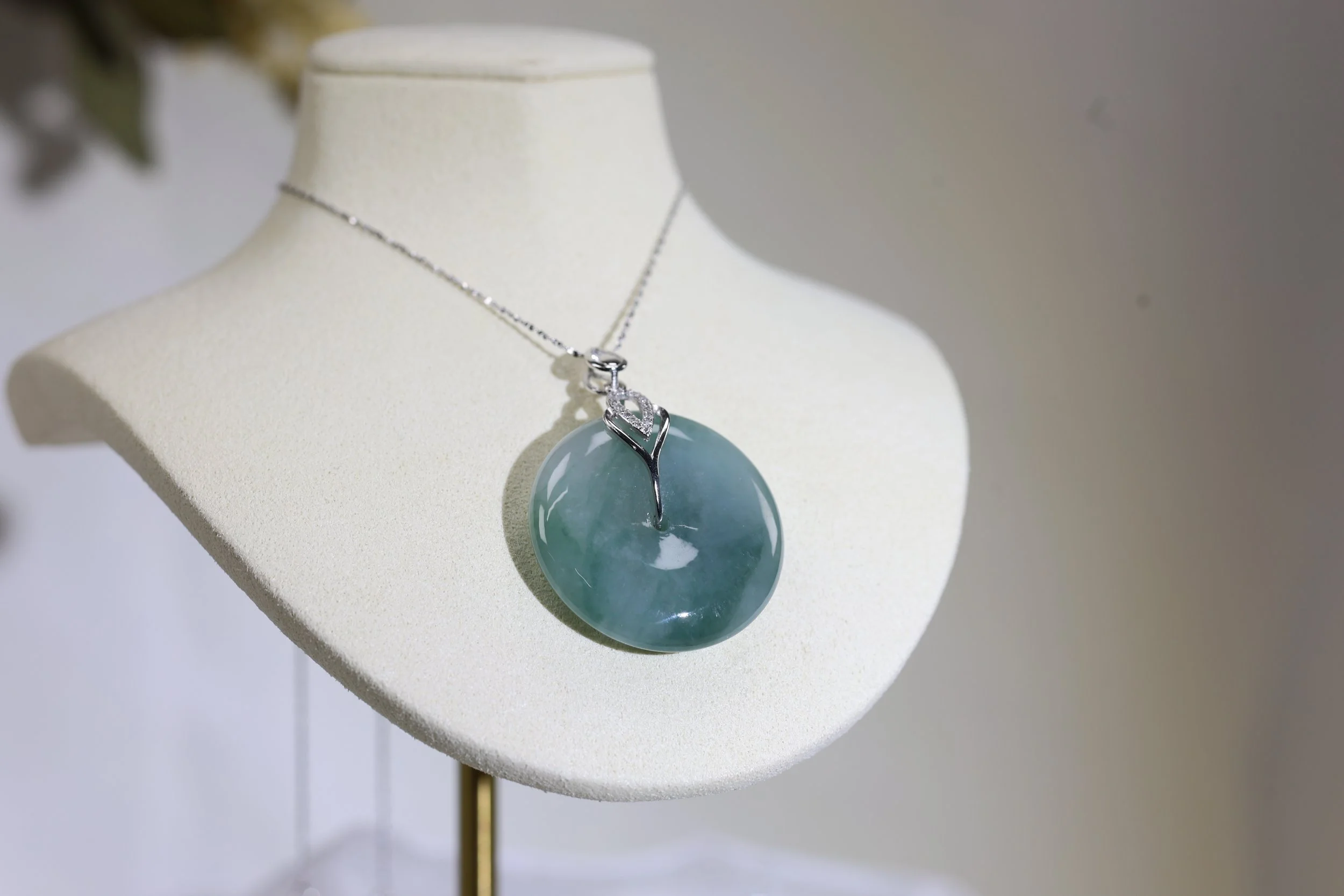 Bamboo - 平安扣 Jadeite Necklace