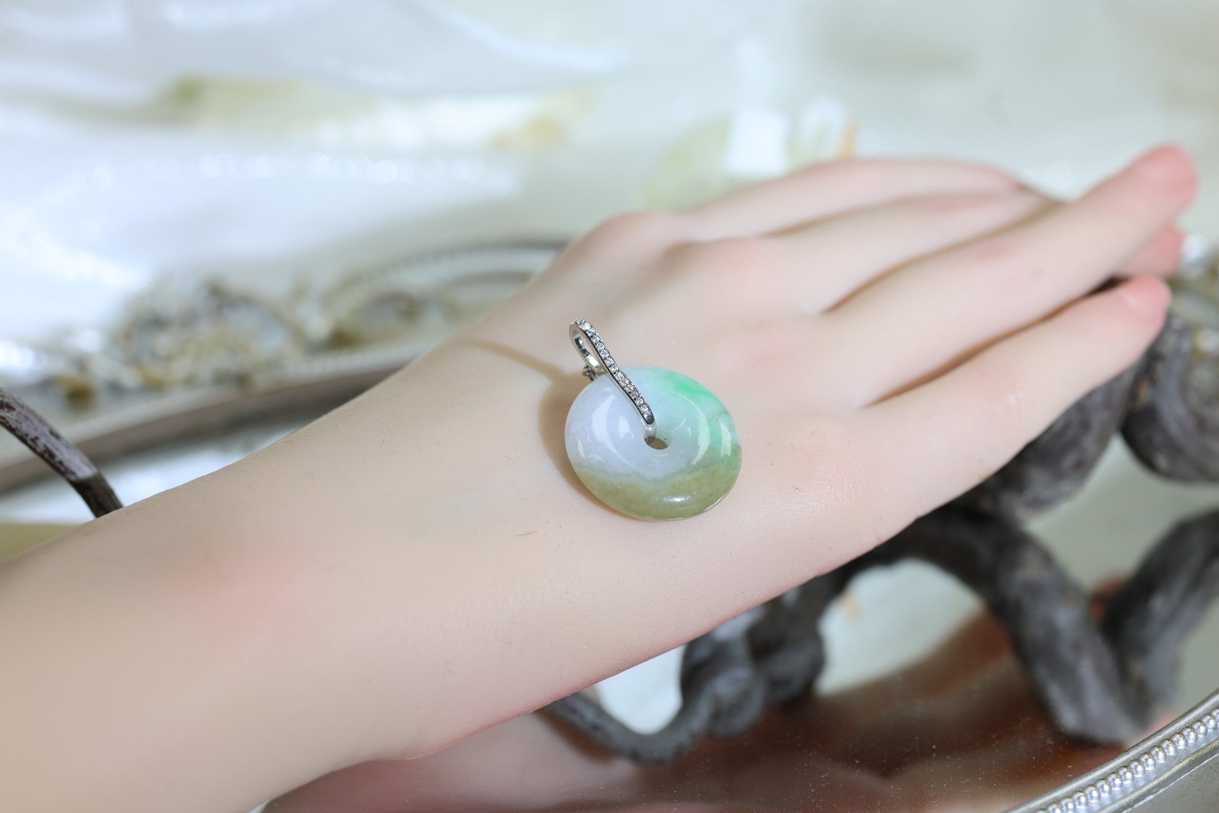 Rainbow - 平安扣 Jadeite Necklace