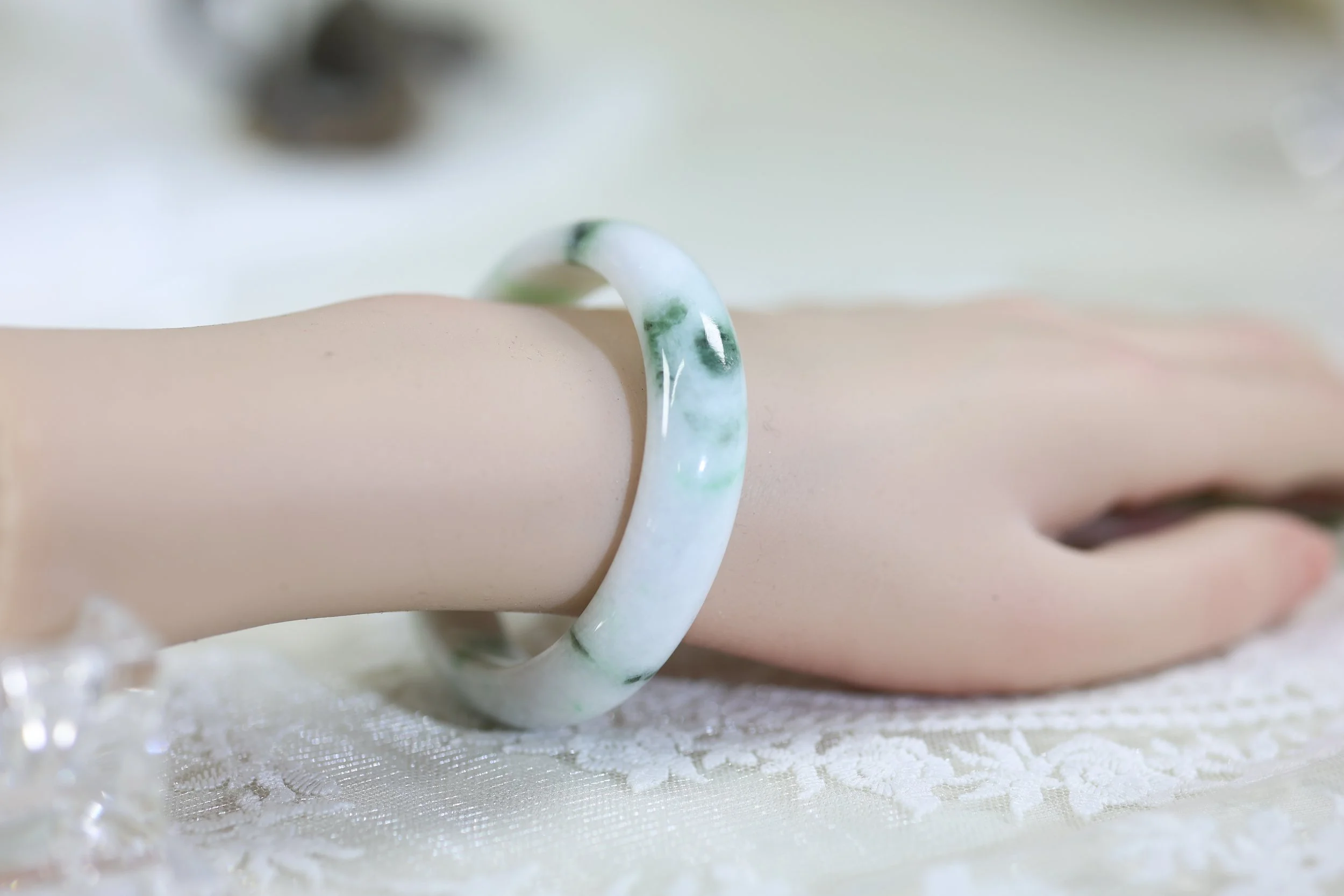 Jade Confetti - Jadeite Bangle