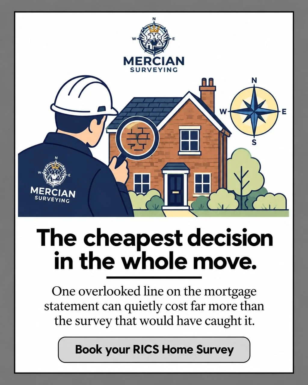 Before you commit to one of the biggest purchases of your life, the smallest line on the whole list is the one that protects it. An independent RICS Home Survey gives you a clear, jargon-free picture of what you are really buying - the defects, the r