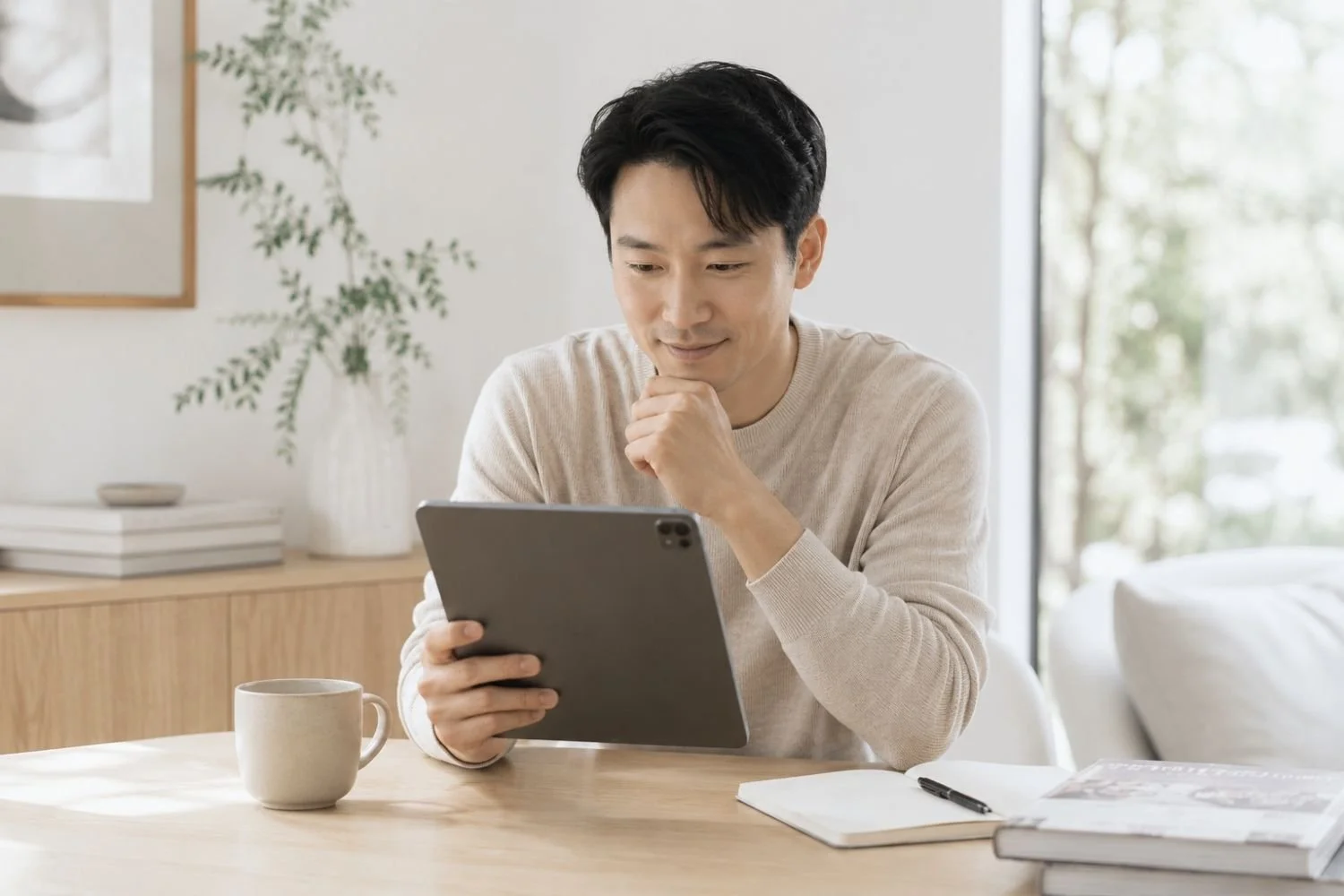 Investor using a tablet for smarter investment decisions and trading made easy.