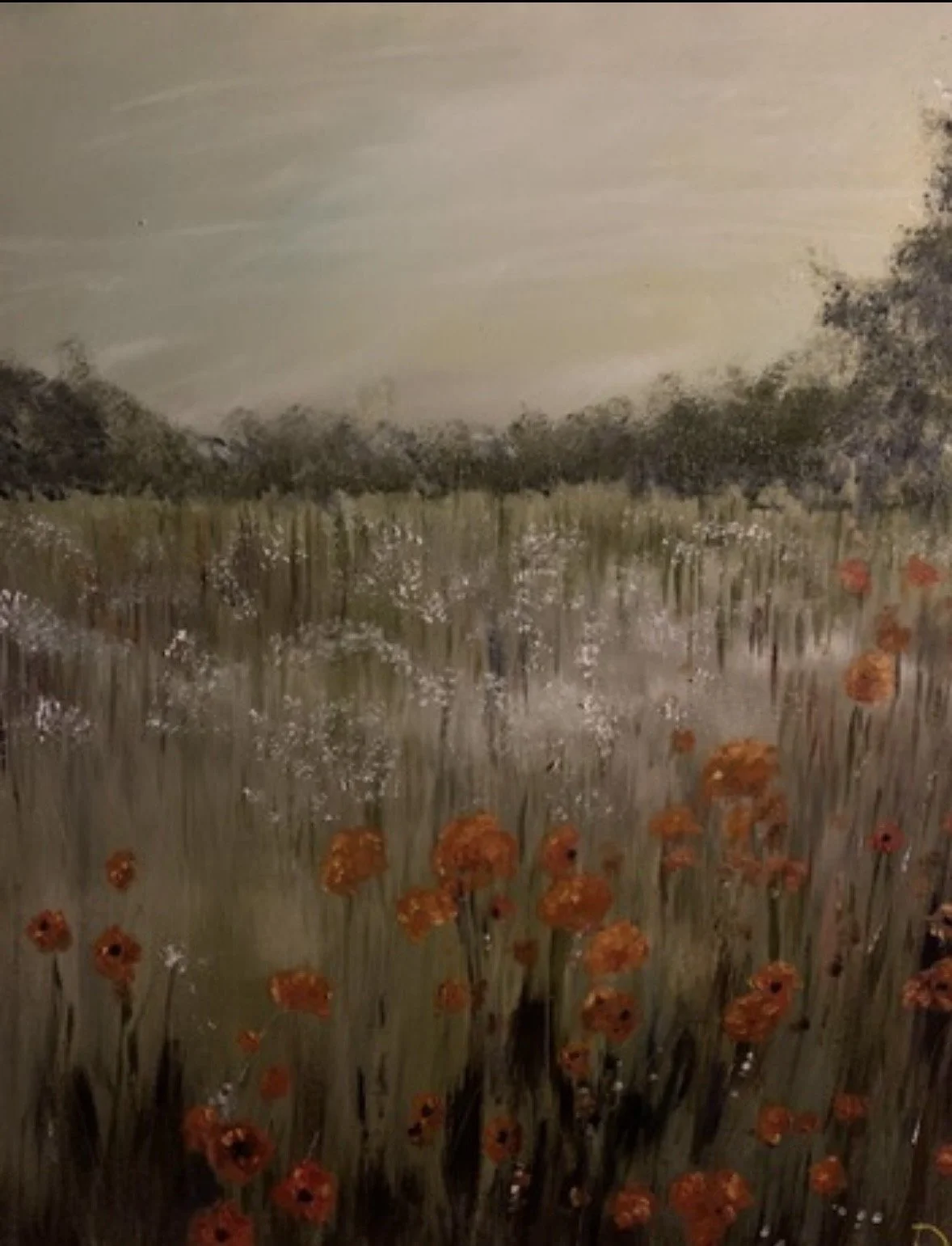 Tranquility captures a peaceful meadow where wildflowers sway gently beneath a quiet sky and the days light settles softly across the landscape. The simple beauty of the open field invites the viewer to slow down, breathe deeply, and rediscover the c