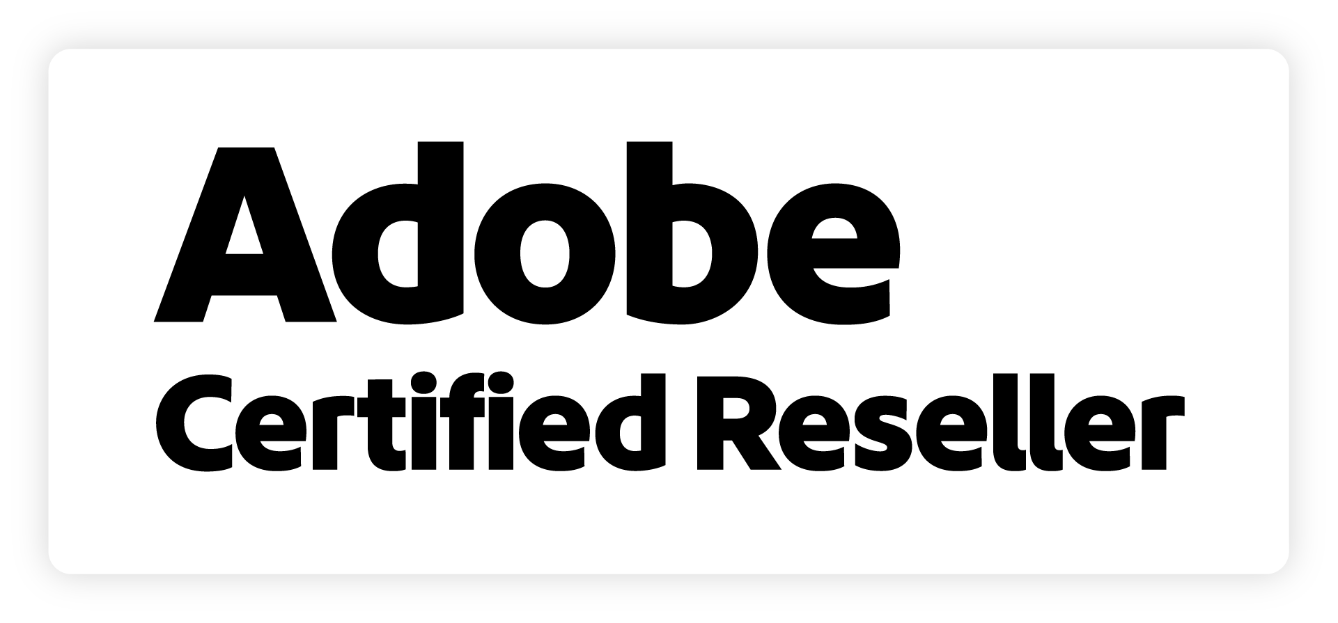 Adobe Certified Reseller badge.