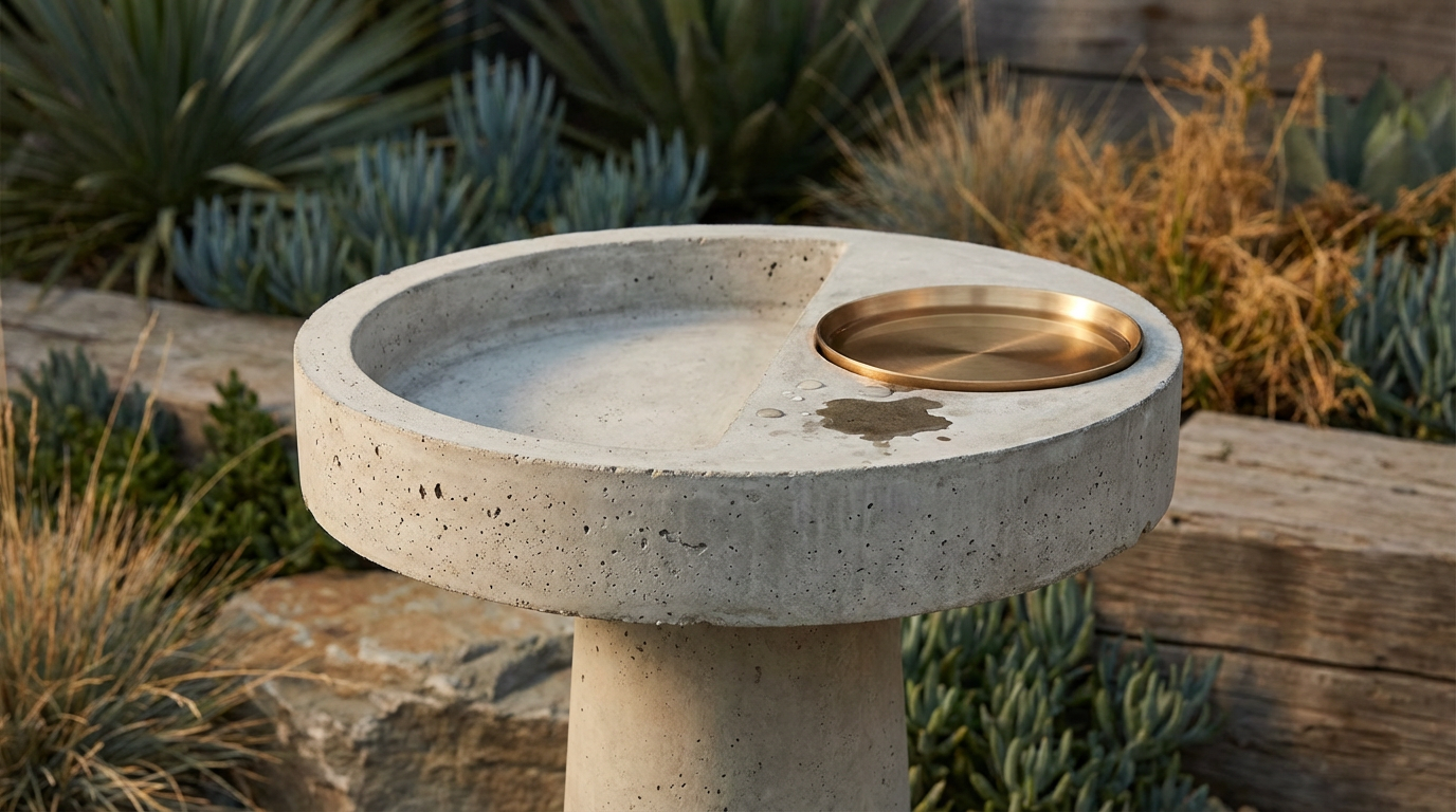 Concrete Birdbath