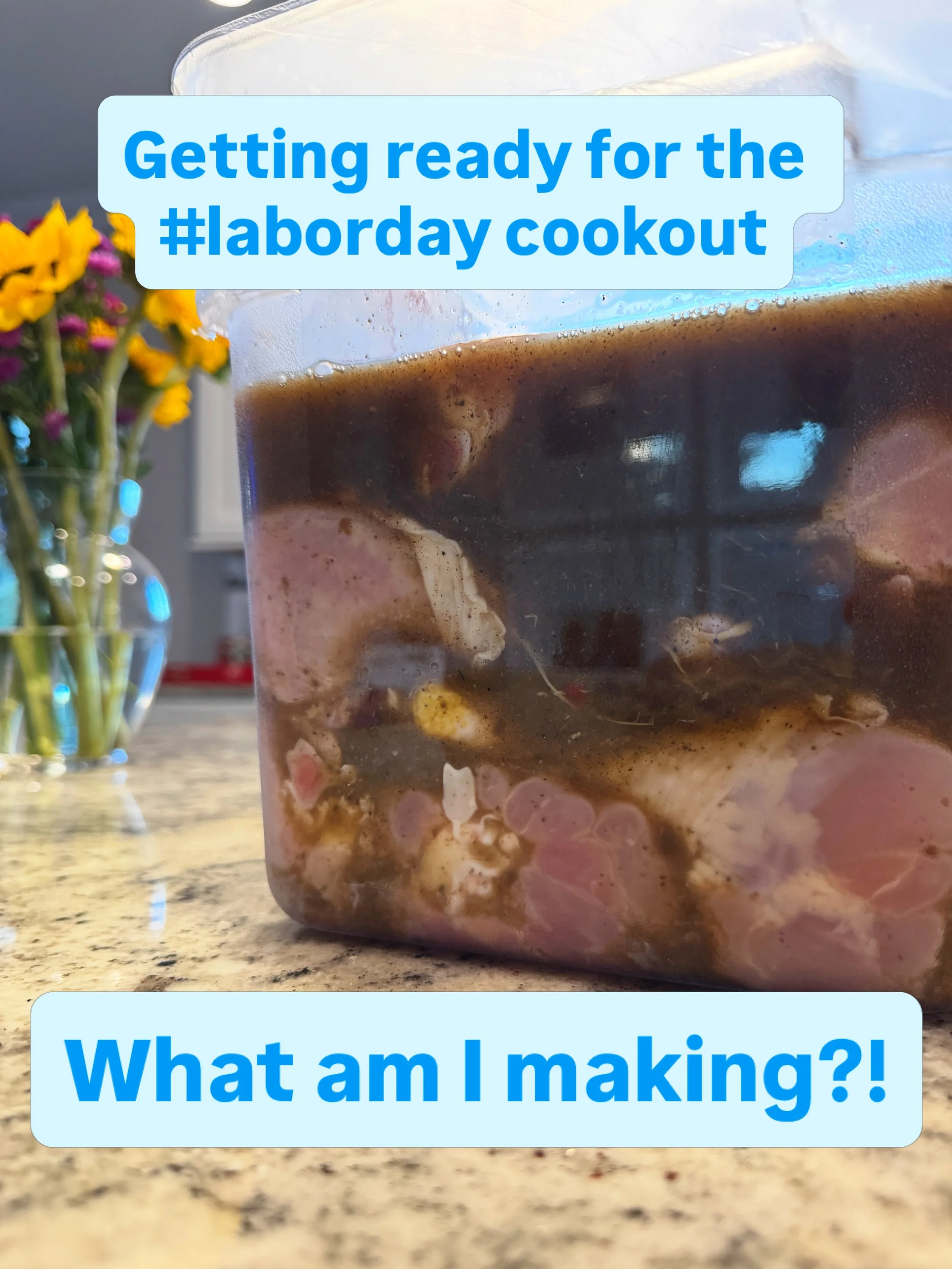 Wdyt I&rsquo;m making for the Labor Day lunch cookout? #labordayweekend #cookout #marinade #grill