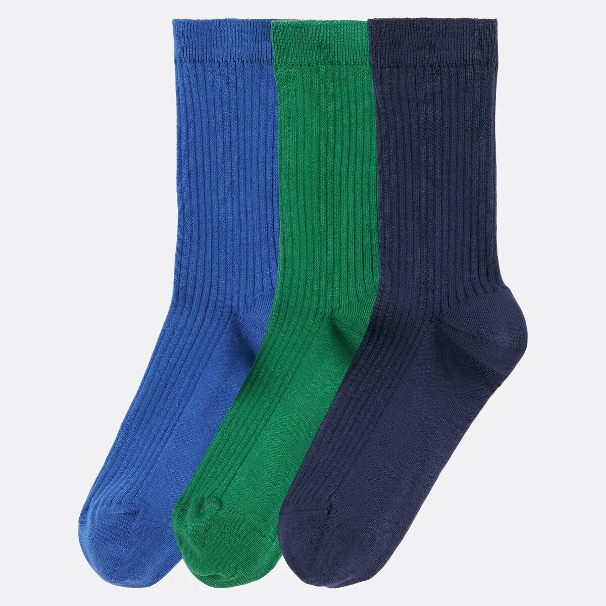Lot de 3 paires de chaussettes côtelées