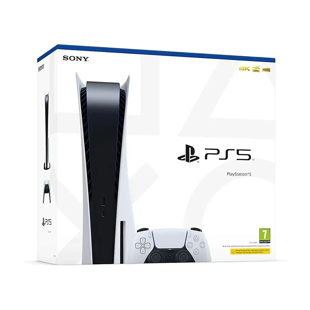 Sony PlayStation 5, PlayStation 5, Noir, Blanc, 16000 Mo, GDDR6,