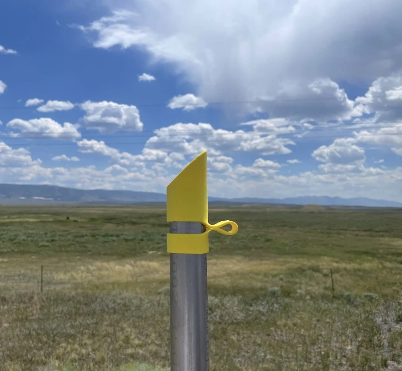 An open ended line on a safety release valve, protecting the valve from rain, snow, ice, insects, and small animals.