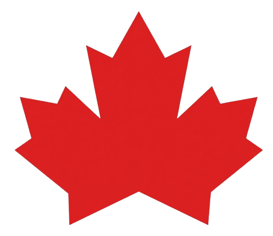 Red maple leaf symbol.