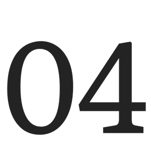 Le nombre '04' écrit en gros caractères noirs.