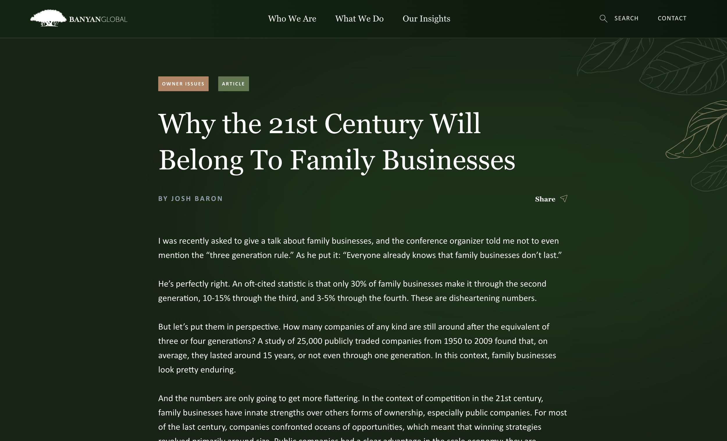 Why the 21st Century Will Belong To Family Businesses