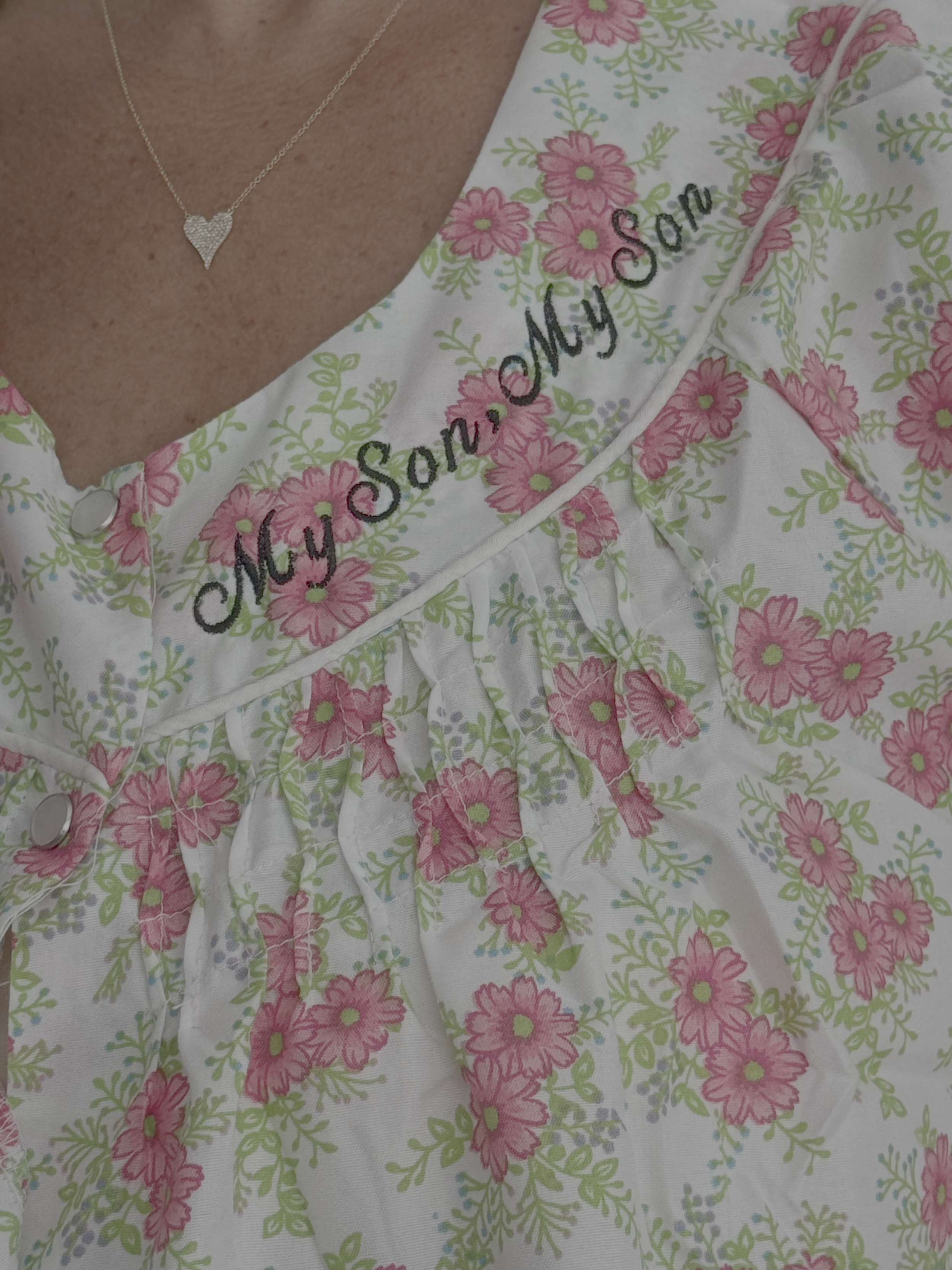 Housecoat Embroidery Add-On — "My Son, My Son"