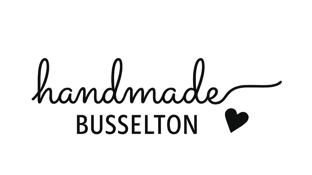 Handmade Busselton logo with a heart icon.