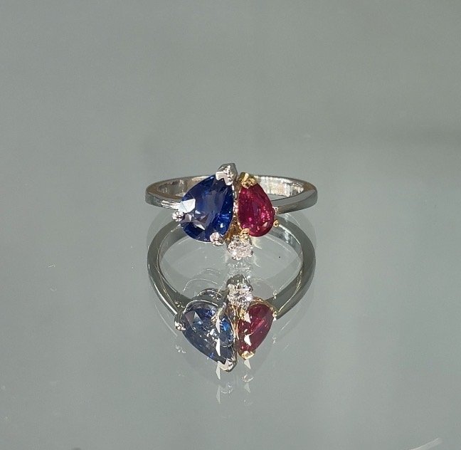 Sapphire and Ruby Ring