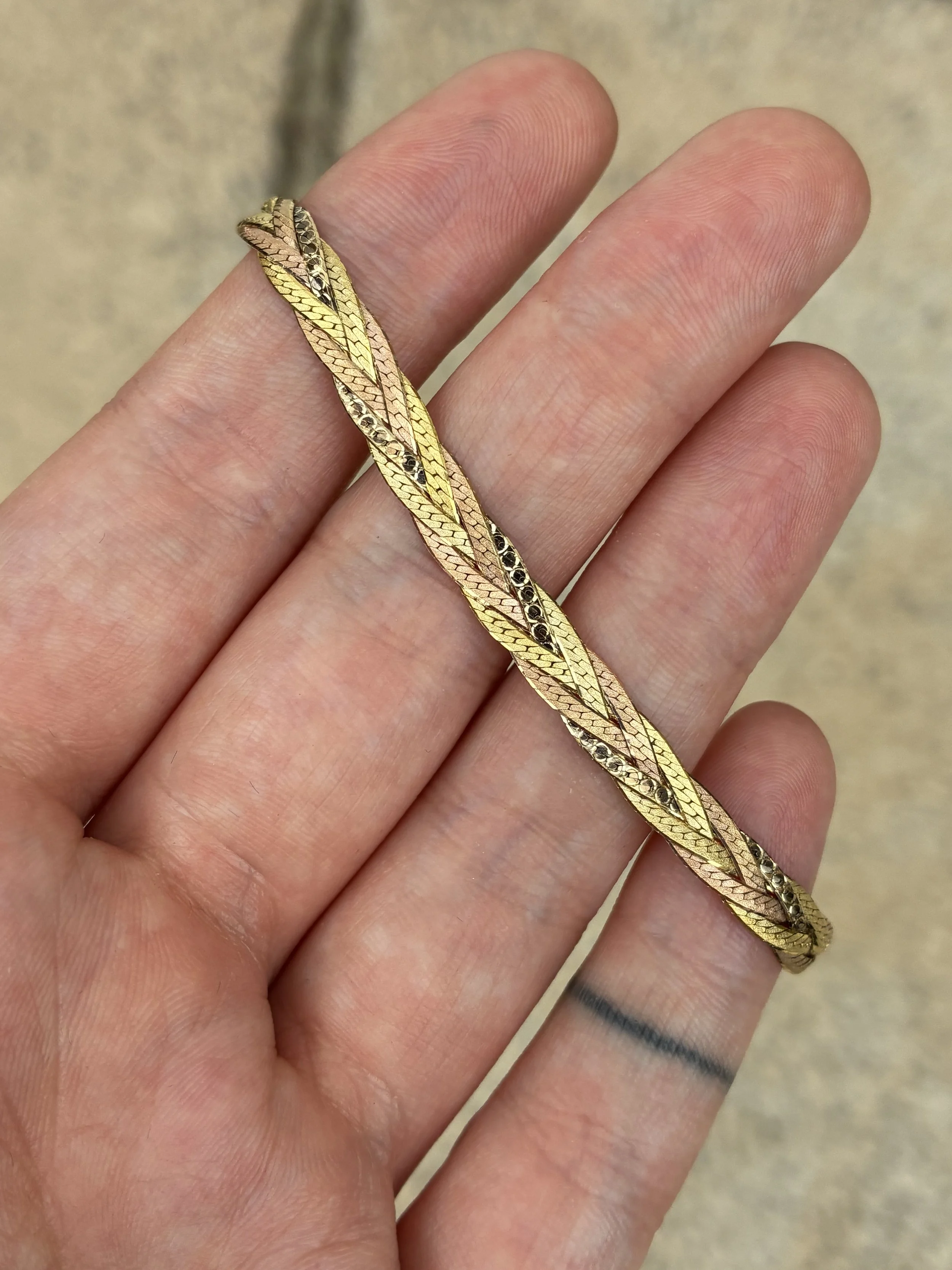 Plaited Bracelet up close