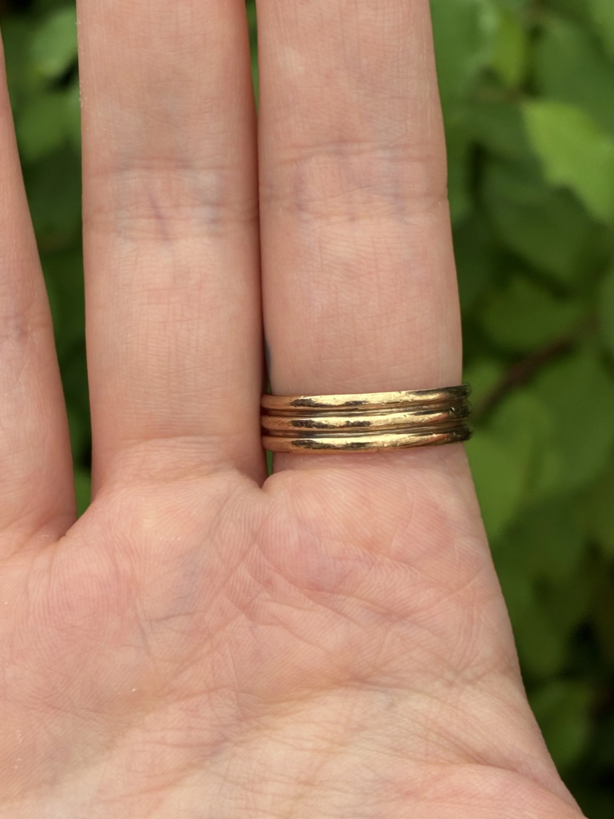 Blue Topaz ring back of band