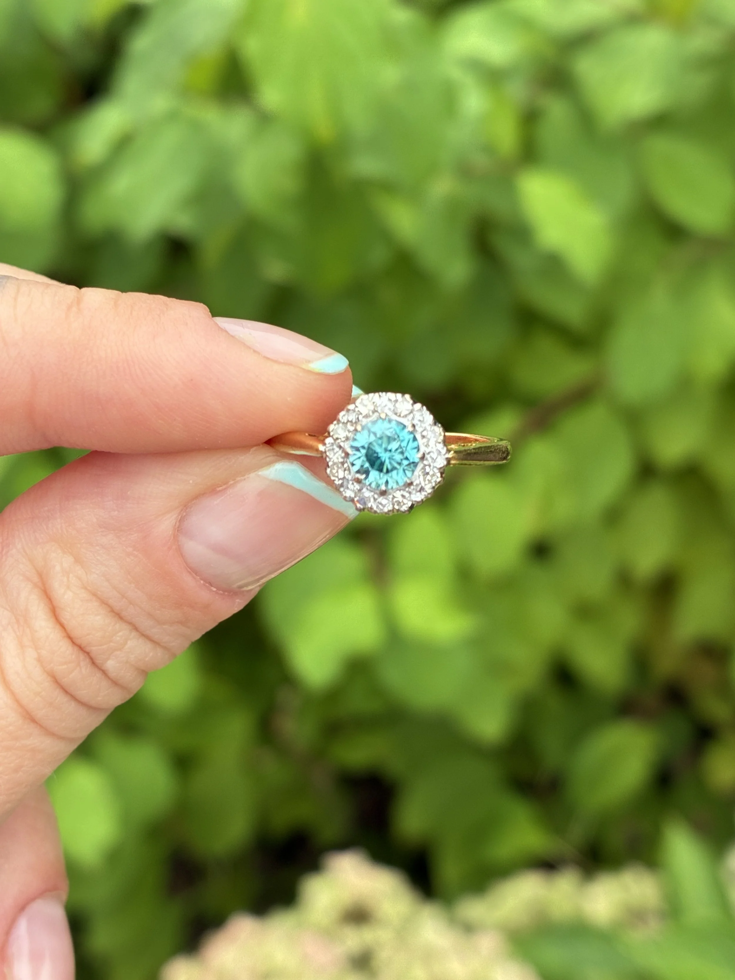 Blue Zircon Cluster (Pre-Loved)