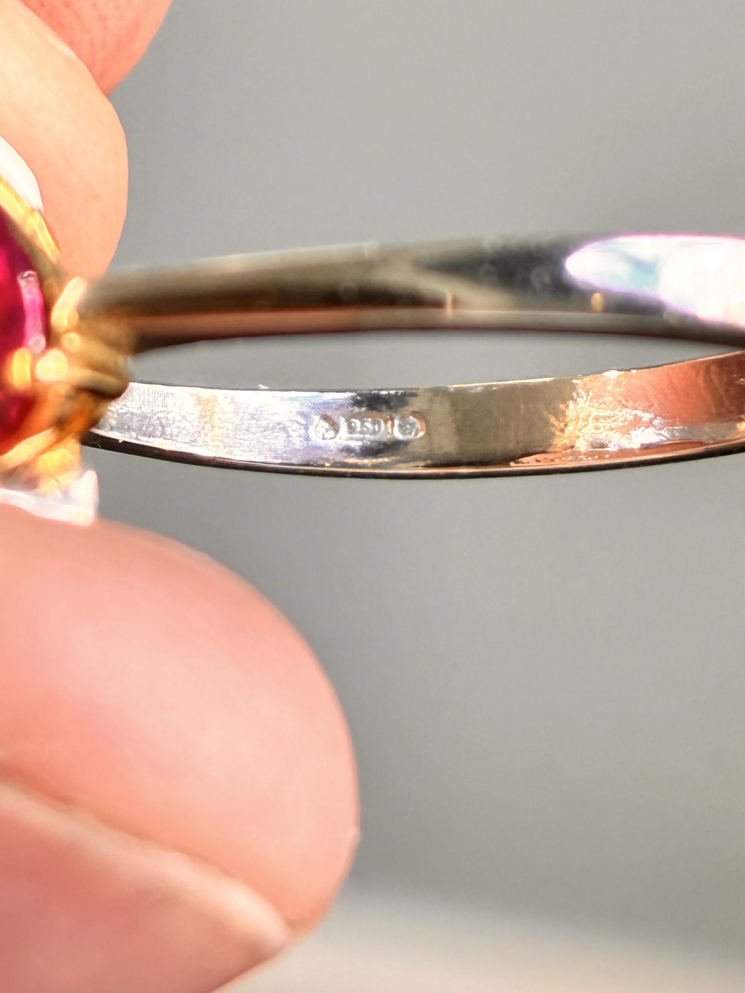 Sapphire and Ruby Ring hallmark image