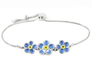 Forget-Me-Not Slider Bracelet