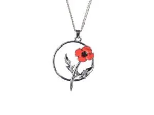 Poppy Circle Pendant Necklace