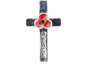 Poppy Peace Cross Brooch