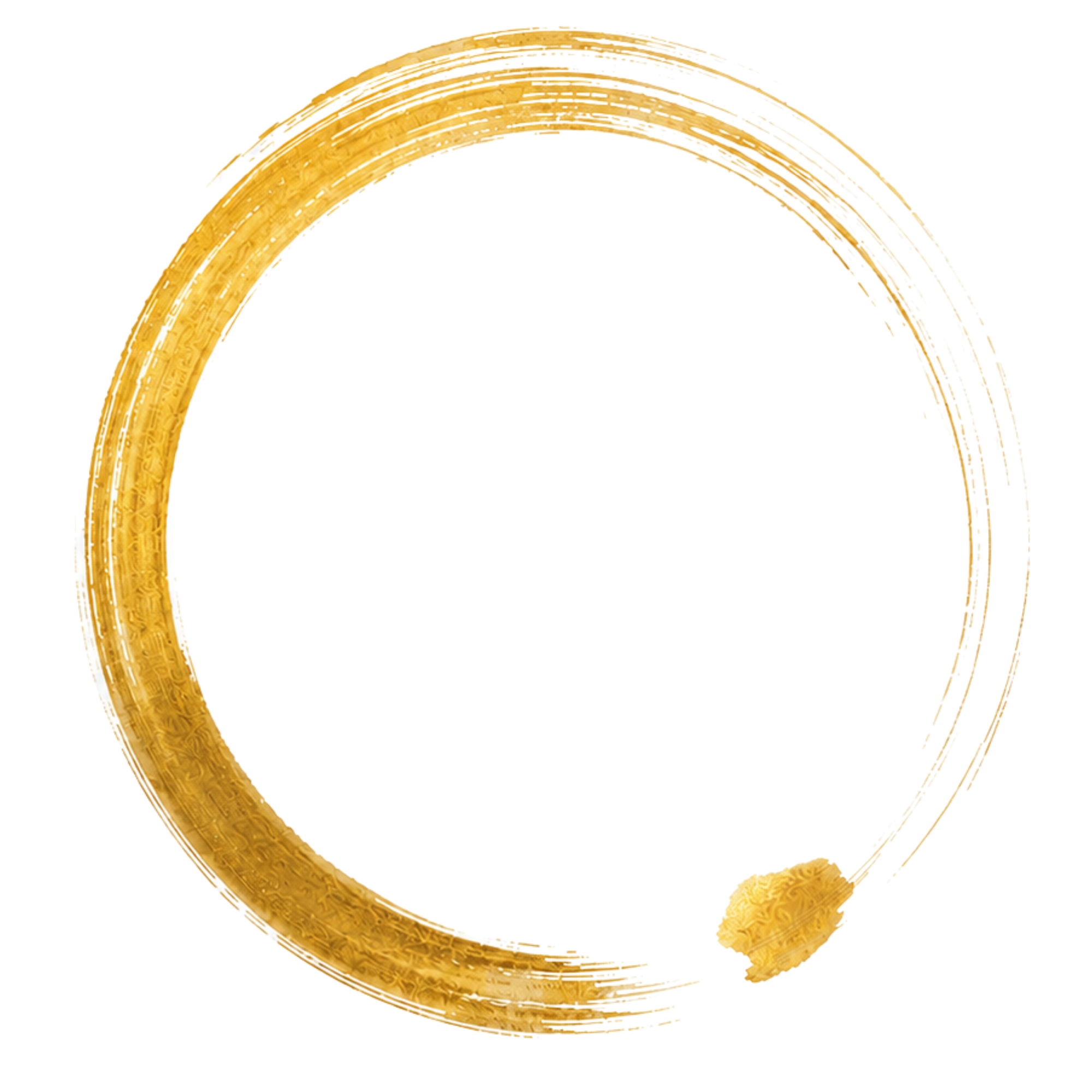 Goldener Schlüsselbogen, der eine rote Theke und eine geschwungene goldene Linie umrahmt.