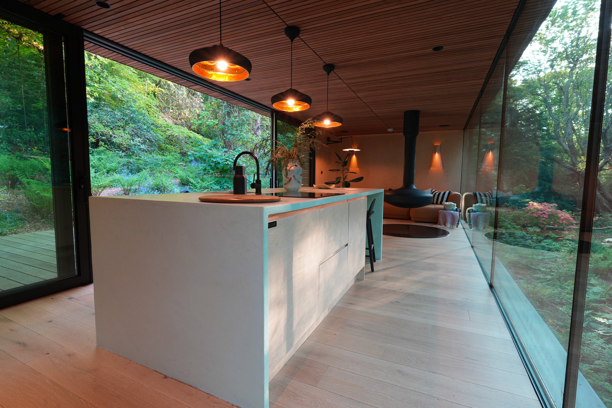 An image of the Kitchen area of Looking Glass Lodge