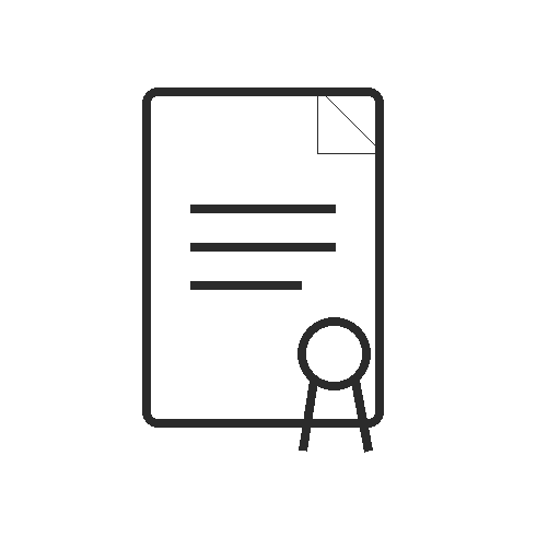 Une illustration de titre de diplôme ou certificat avec un ruban en bas.