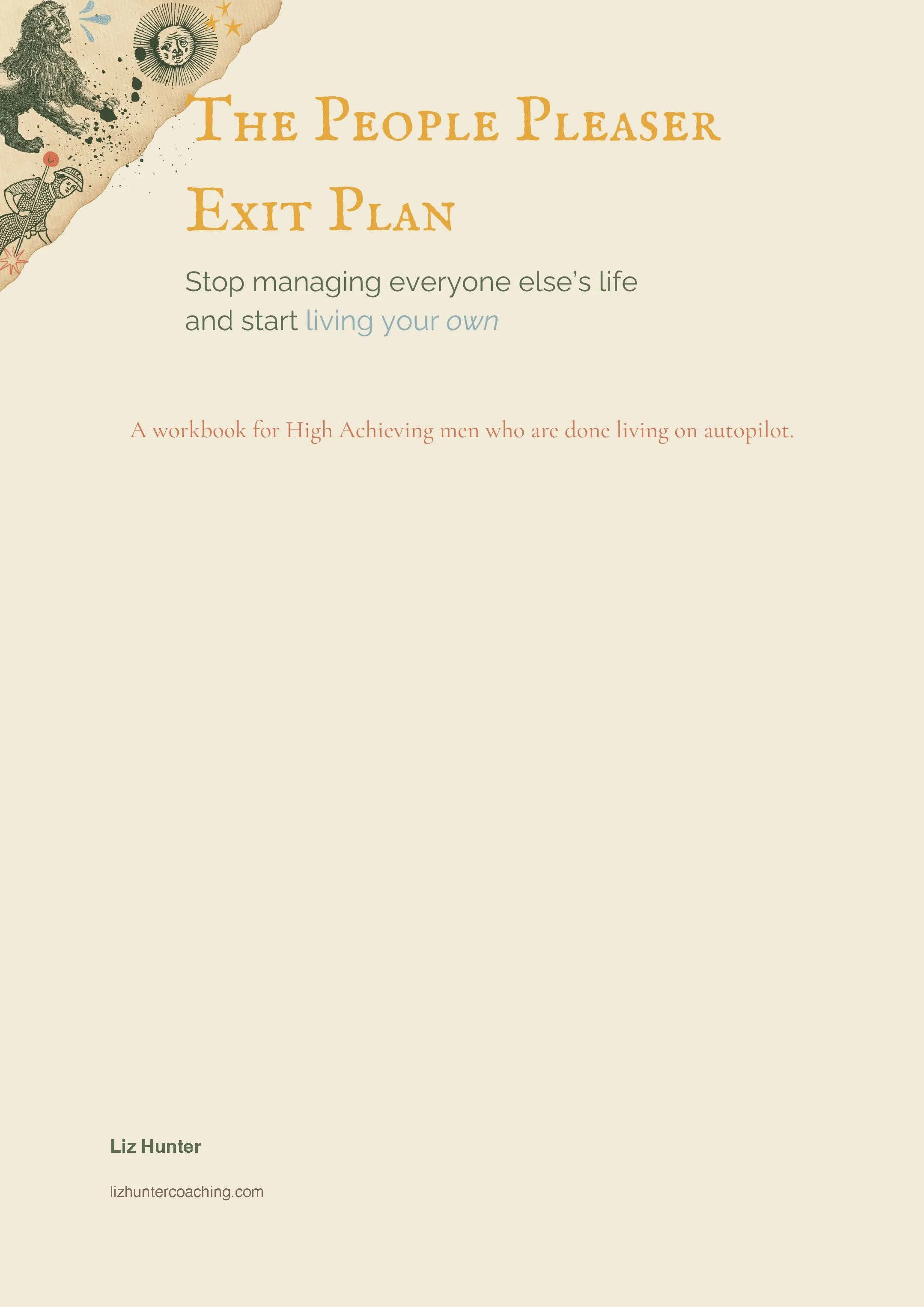 Cover of The People-Pleaser Exit Plan workbook by Elizabeth Hunter
