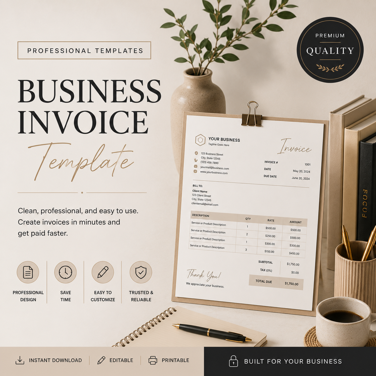 Elite Business Invoice Template