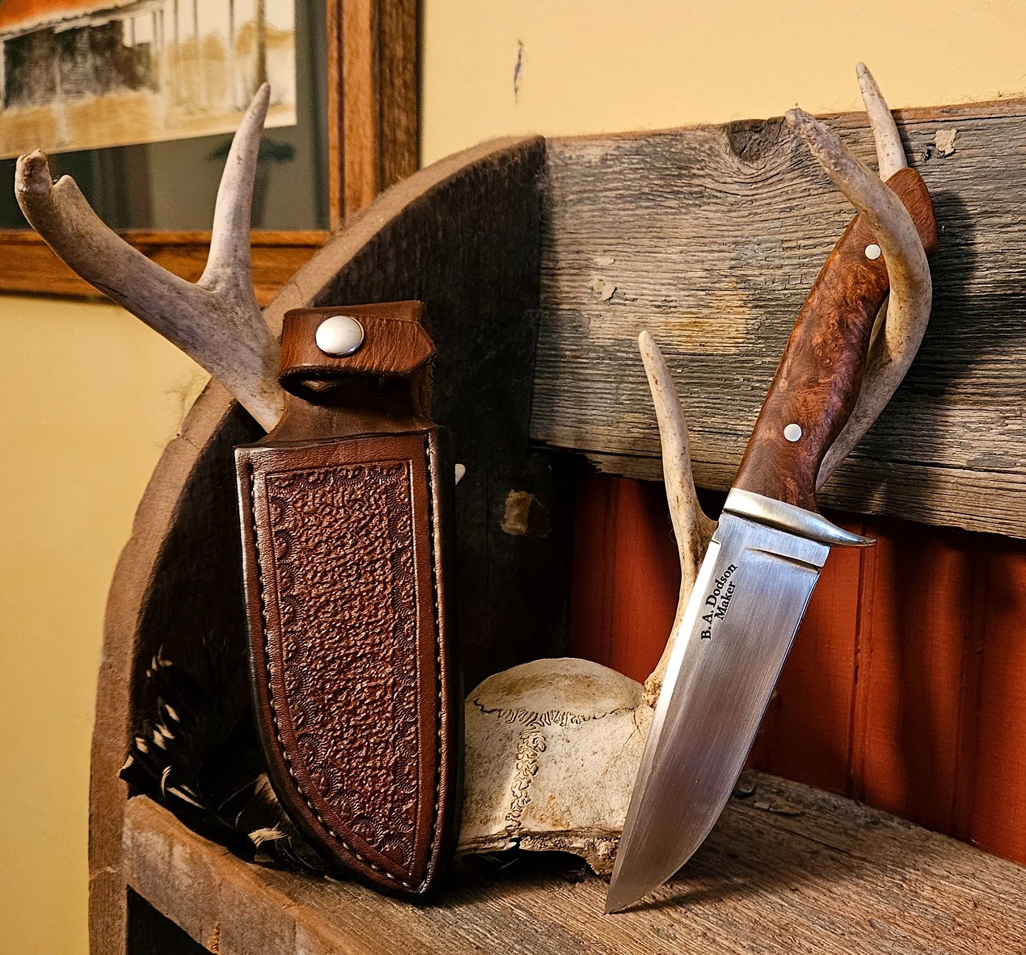 Presentation-Grade Wood Fixed Blade