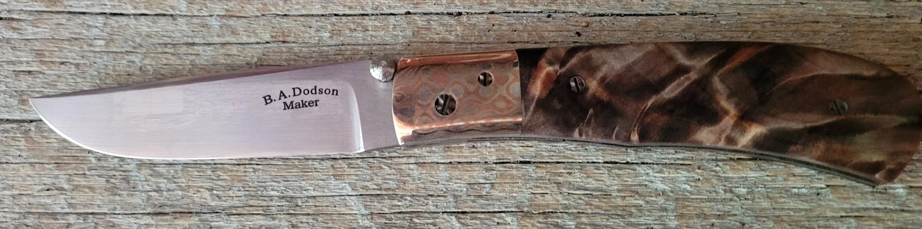 Cottonwood & Mokume Liner Lock Folder