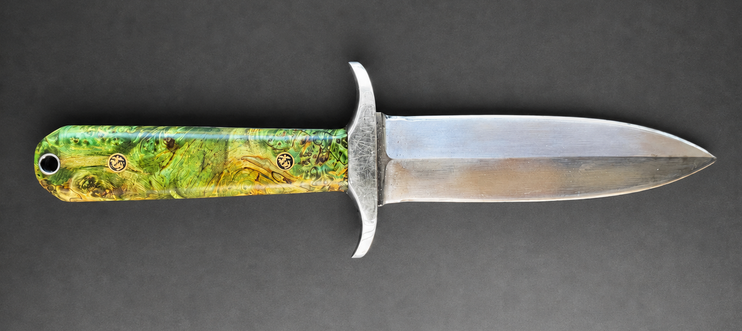 Giraffe Bone Dagger with U.S. Marine Corps Pins