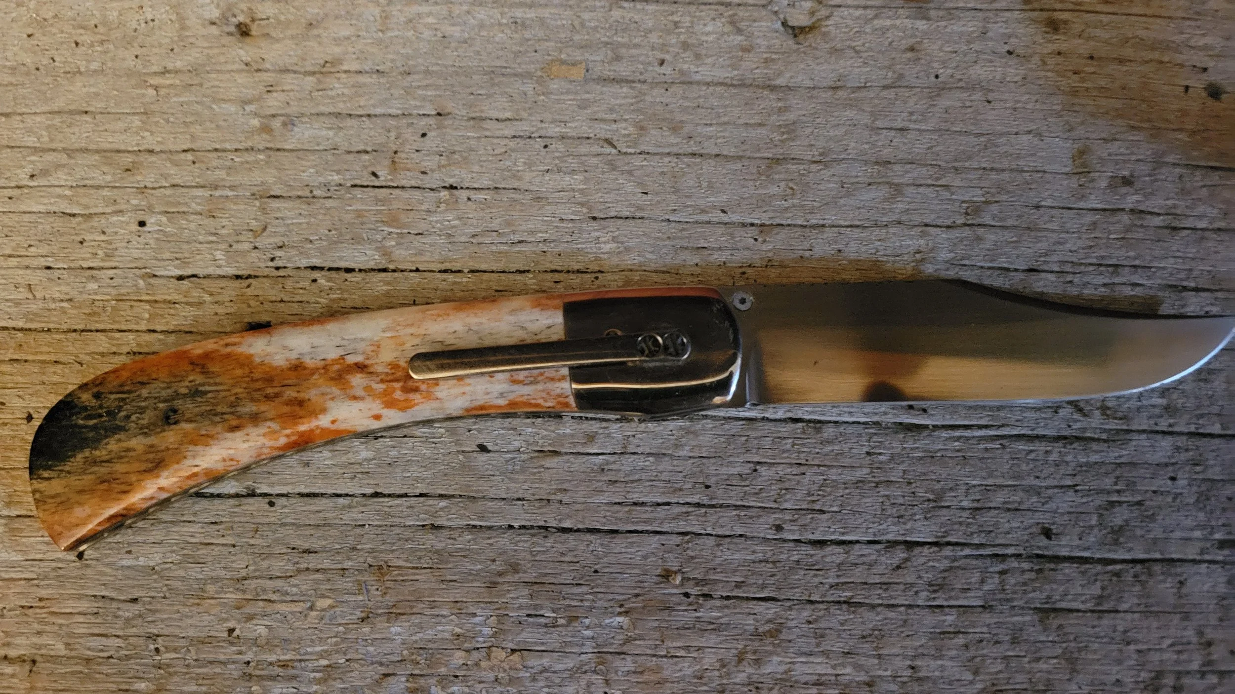 Giraffe Bone Liner Lock Folder
