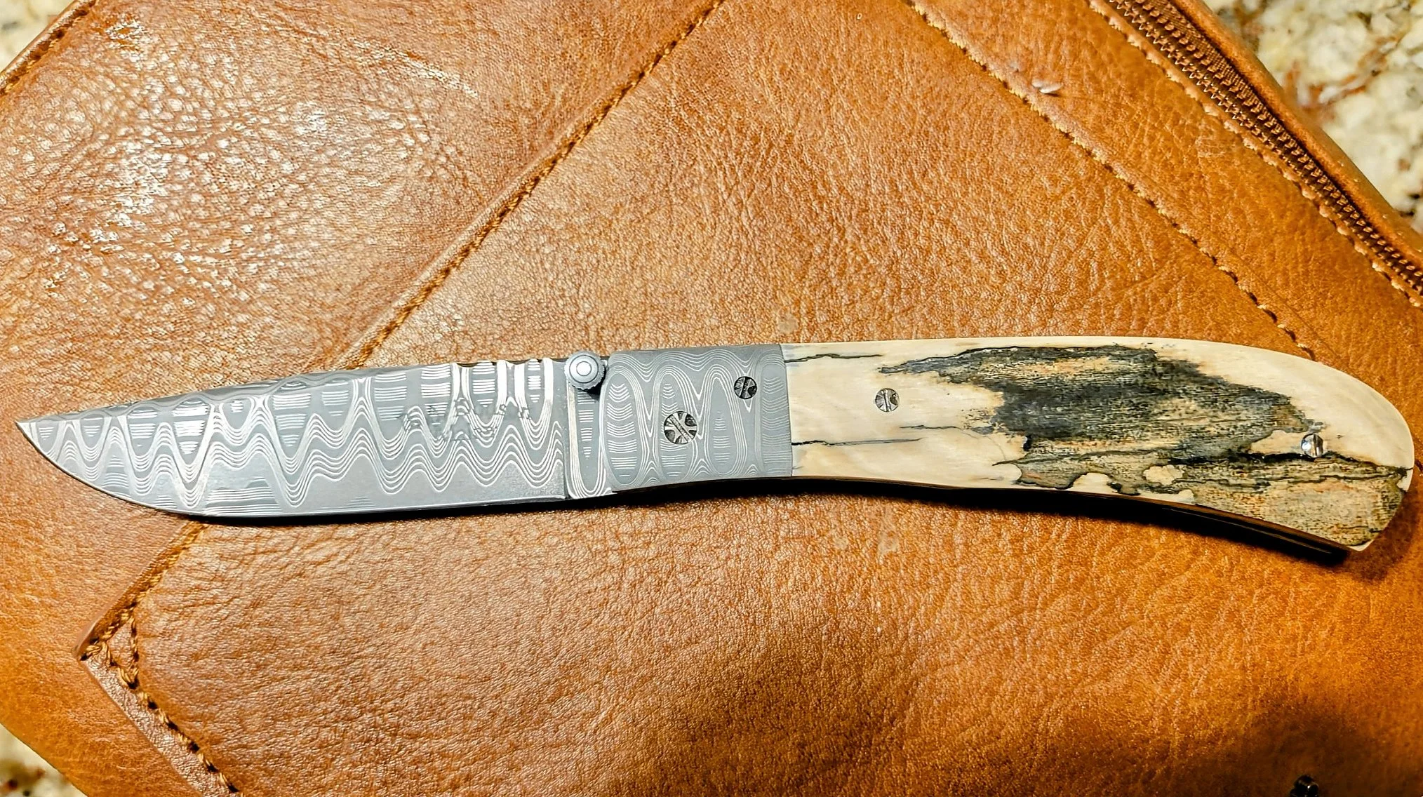 Mammoth Ivory Damasteel Collector Folder