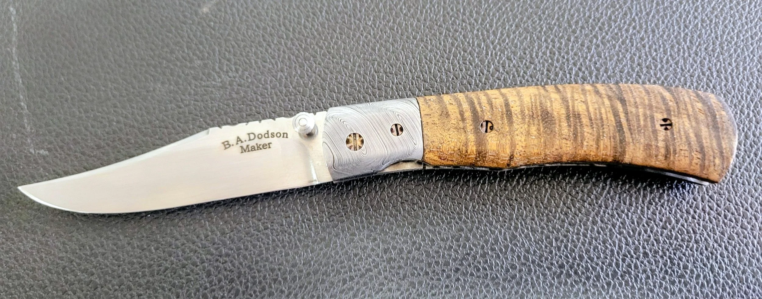 Ringed Gidgee & Damasteel Damascus Folder
