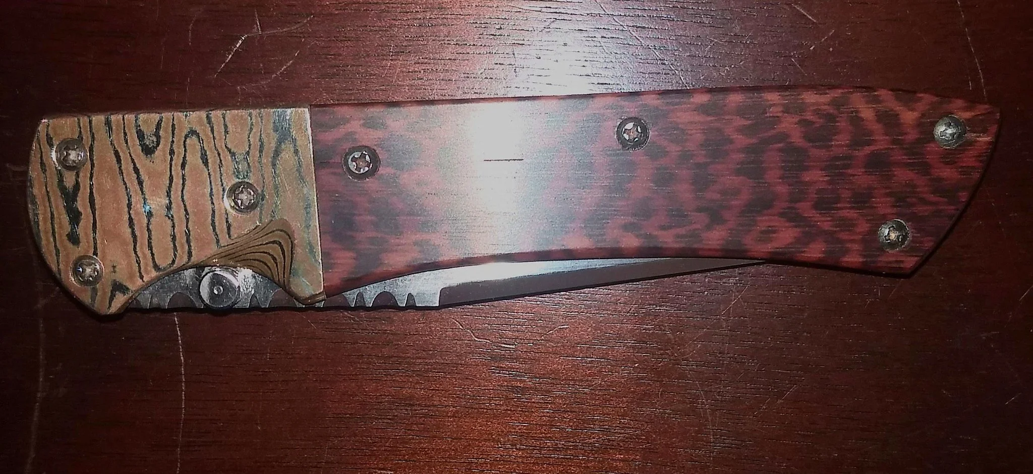 Snakewood & Mokume Return-to-Craft Liner Lock Folder