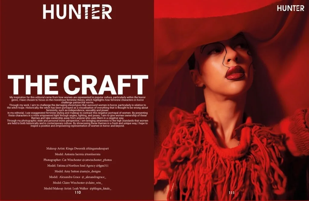 The Craft editorial for Hunter Magazine.  Creative design and application by Kinga.