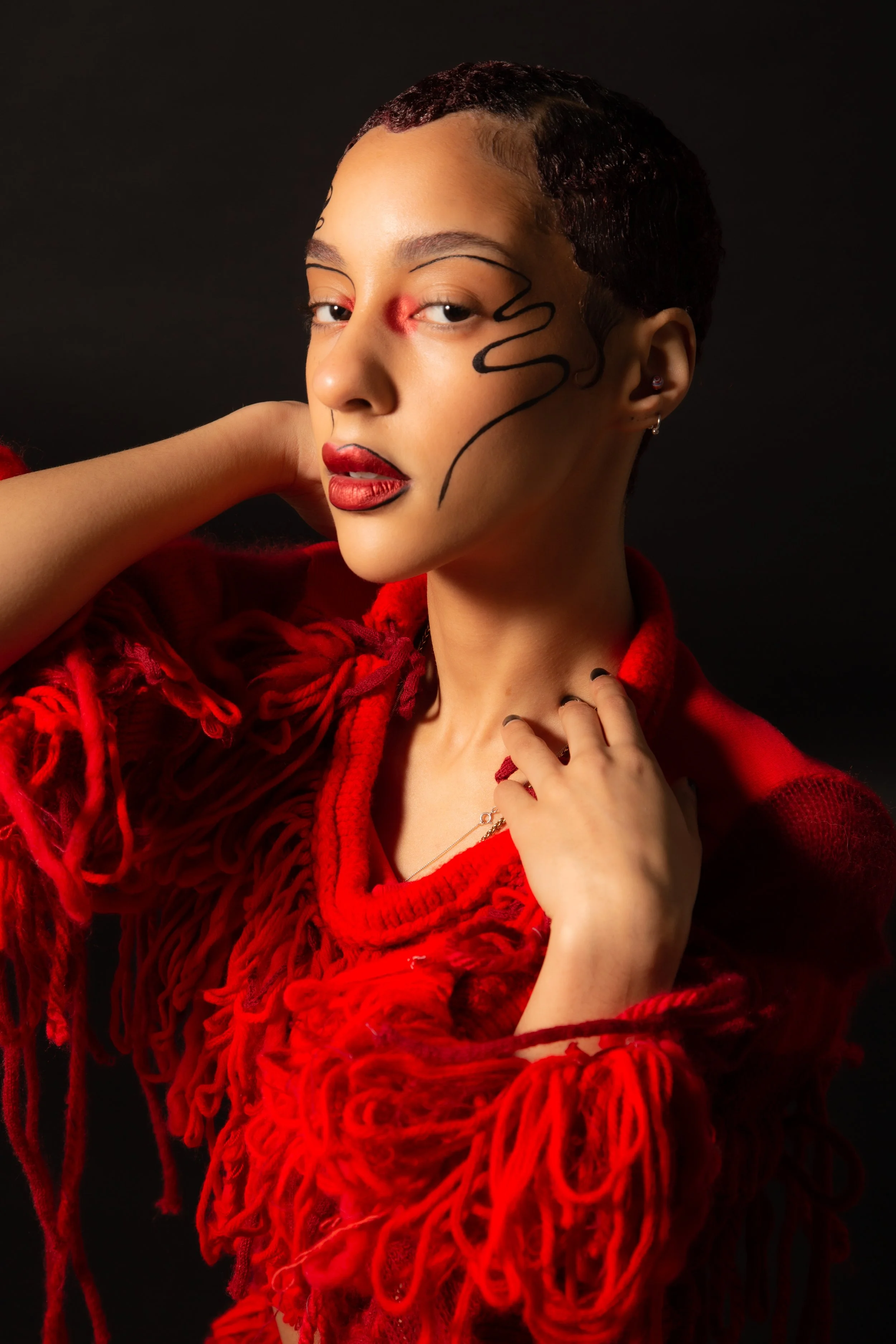 The Craft editorial for Hunter Magazine. Red lip precession. Creative design and application by Kinga. 