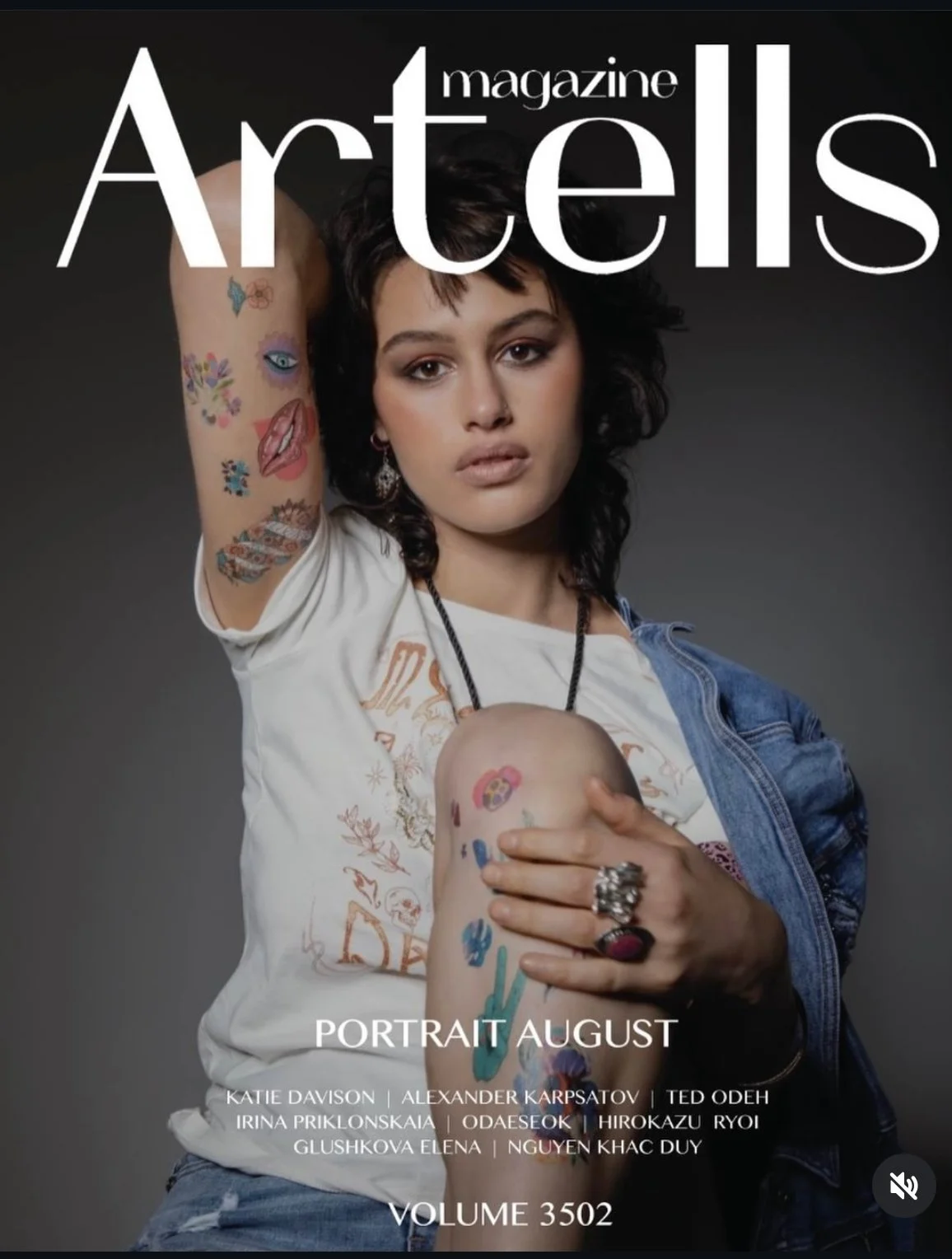 Beauty Look by Kinga for Tarttu Brand look book. Published in Artells Magazine. Soft focused skin, red tones on the eyes, soft lip look.